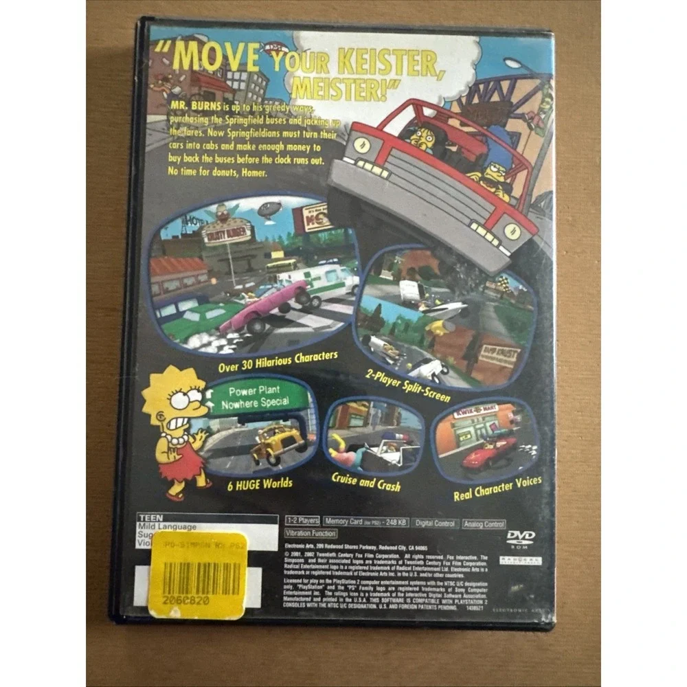 The Simpsons: Road Rage (PlayStation 2 PS2) Greatest Hits CIB COMPLETE